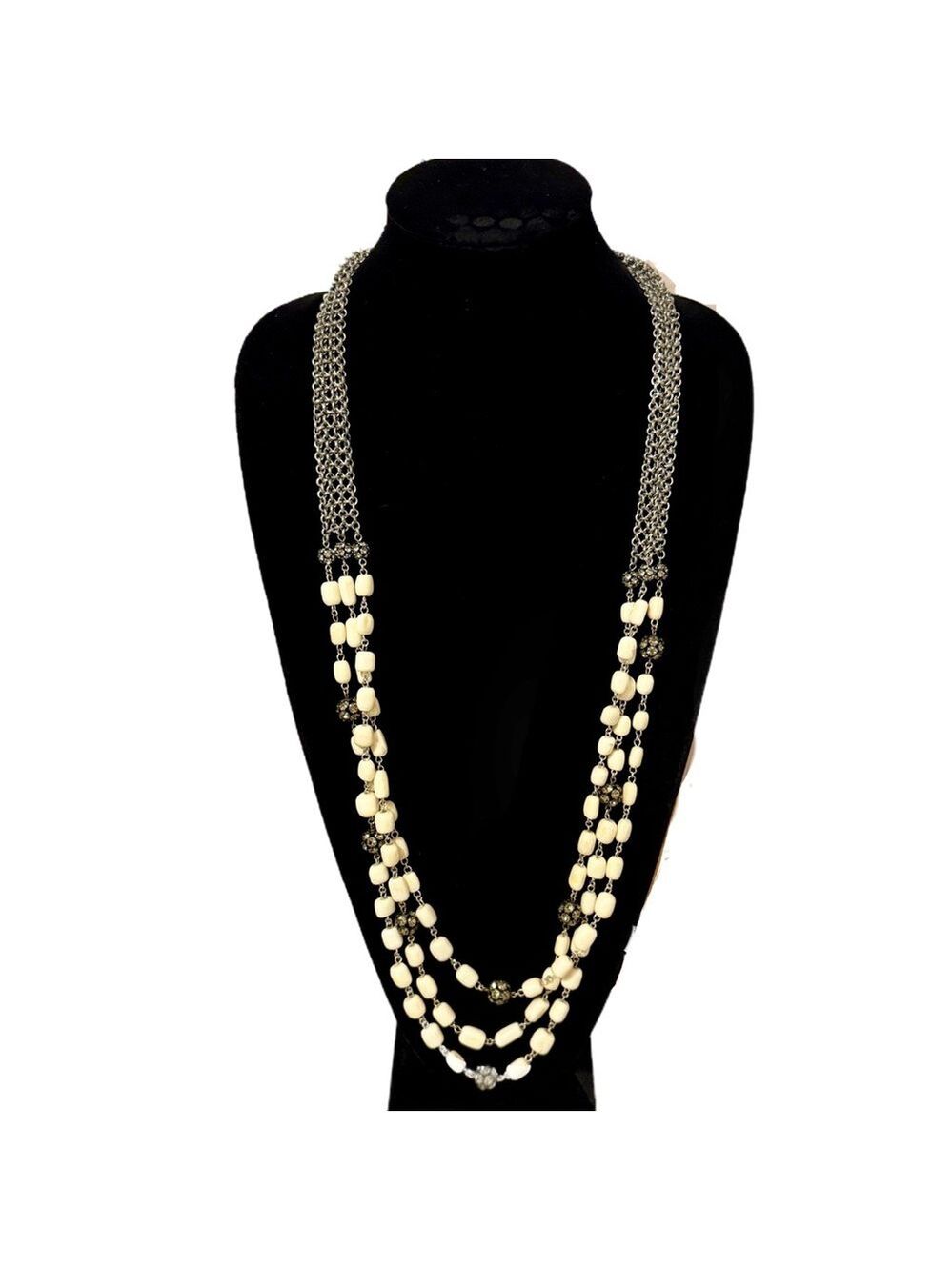 Lee Angel for NEIMAN MARCUS Gunmetal Layered Necklace NWT